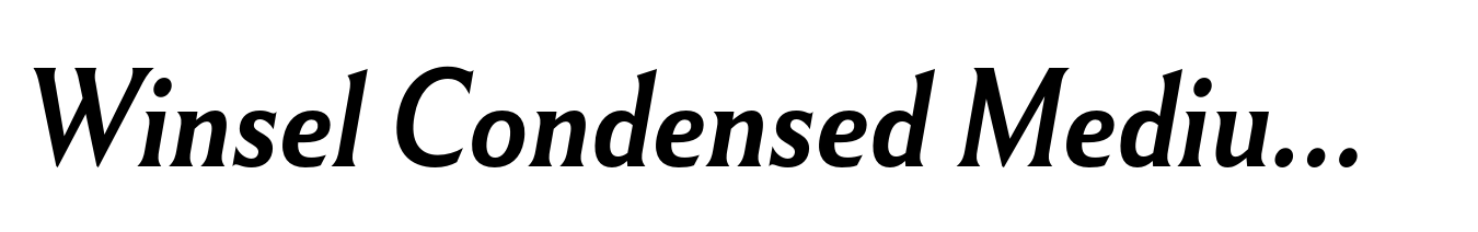 Winsel Condensed Medium Italic
